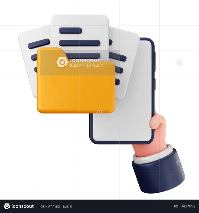 Smartphone-Ordner  3D Icon