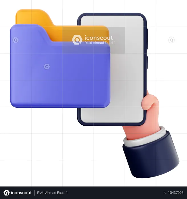 Smartphone-Ordner  3D Icon