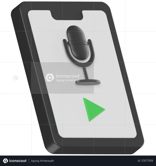 Smartphone Radio  3D Icon