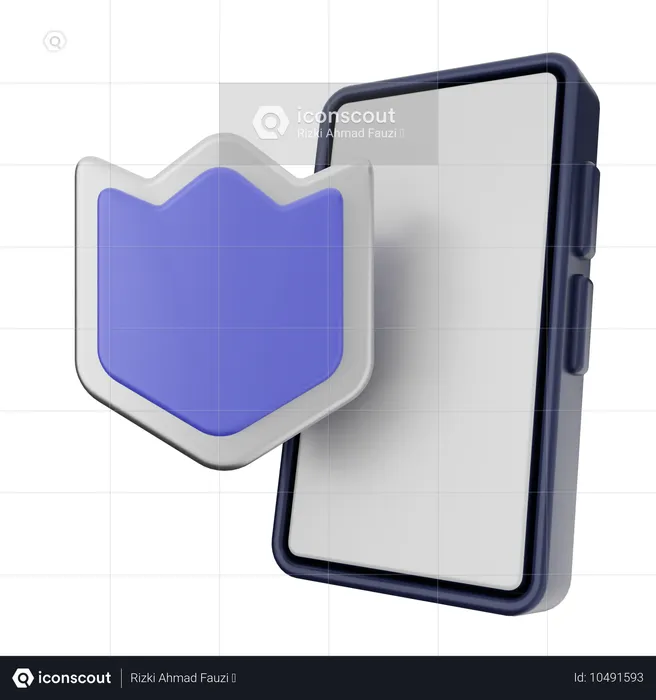 Smartphone-Schildschutz  3D Icon