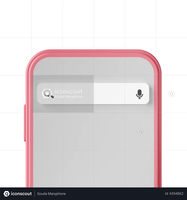 Smartphone Searchbar  3D Illustration