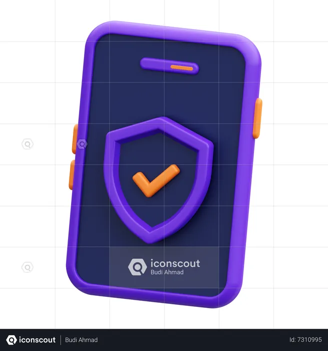 Smartphone Security  3D Icon