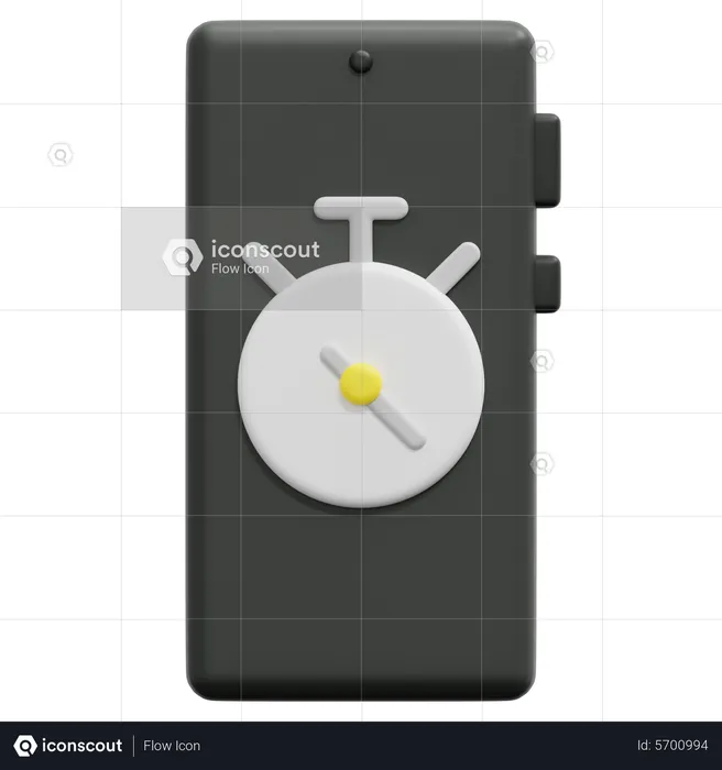 Smartphone-Stoppuhr  3D Icon