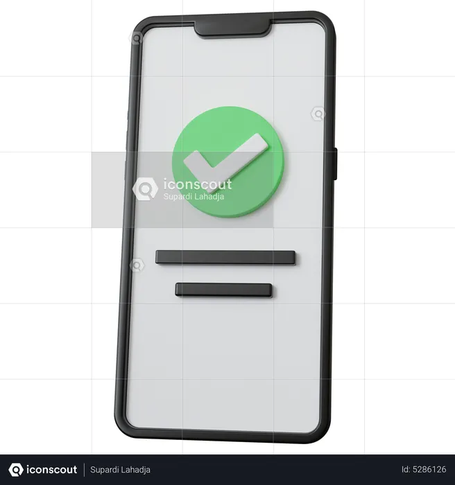 Smartphone Verify  3D Icon