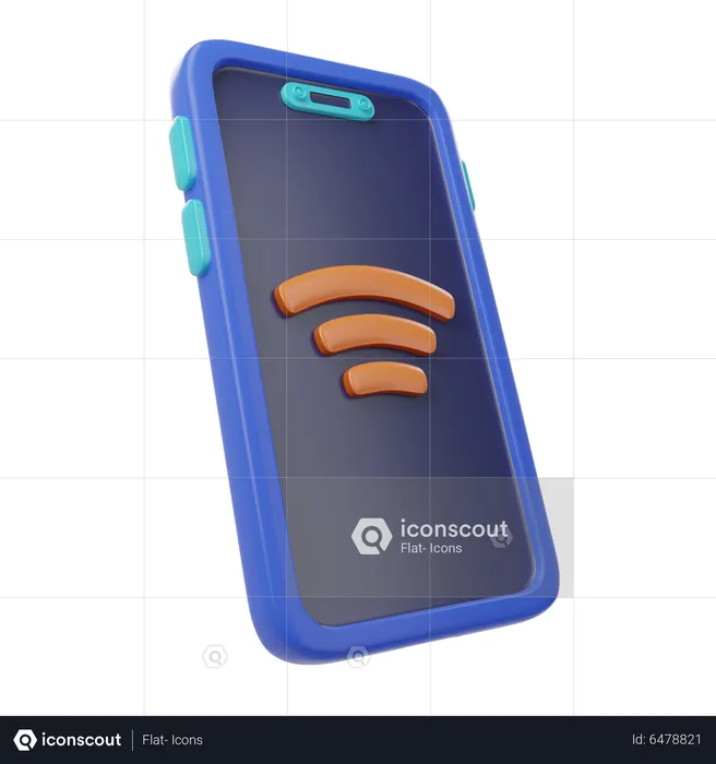 Smartphone wi-fi  3D Icon