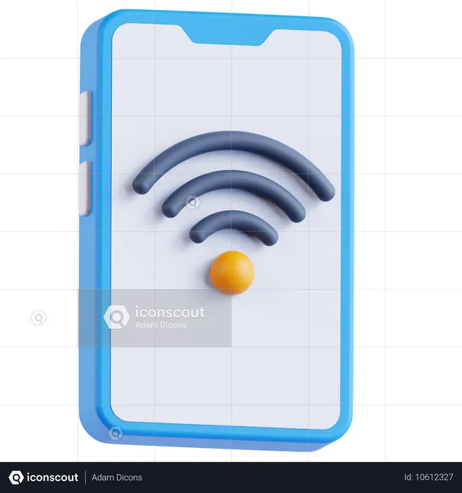 Wi-Fi sur smartphone  3D Icon