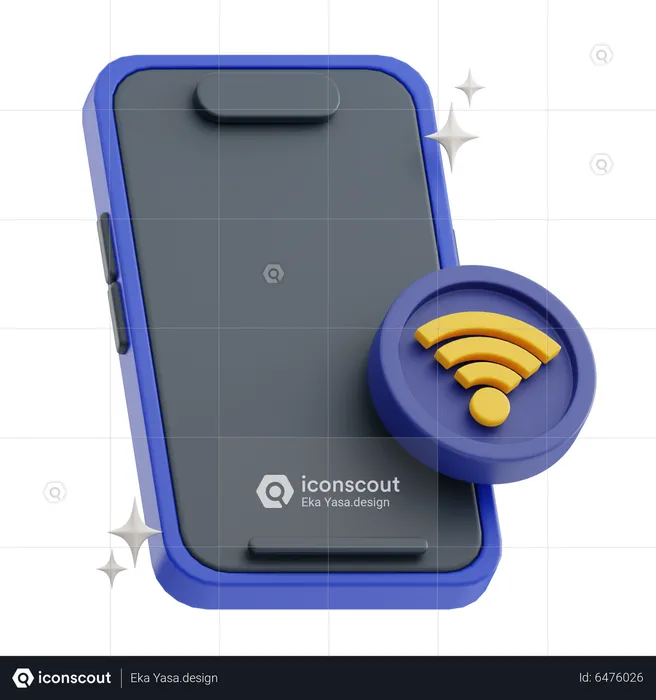 Smartphone Wifi  3D Icon