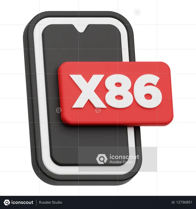 Smartphone X 86  3D Icon