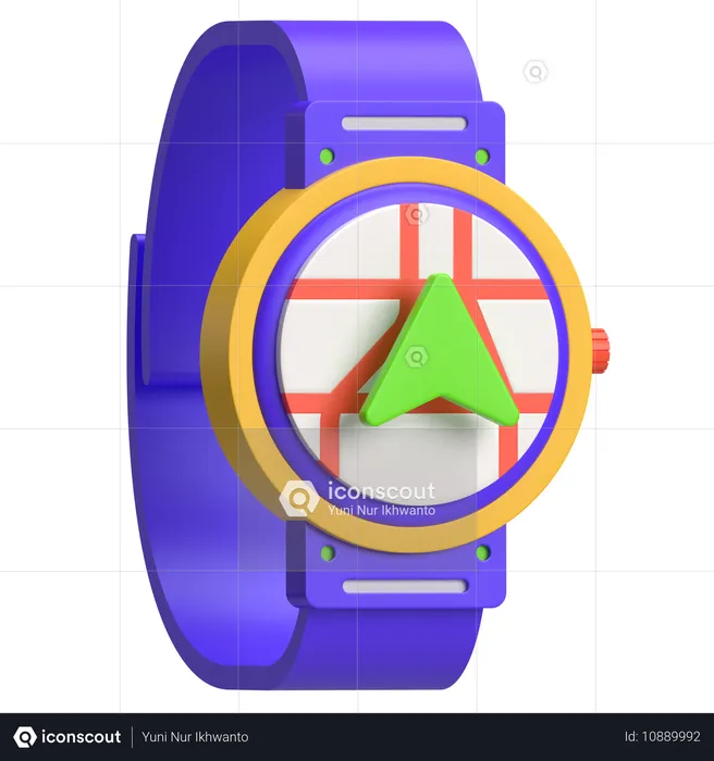 Smartwatch com navegação  3D Icon