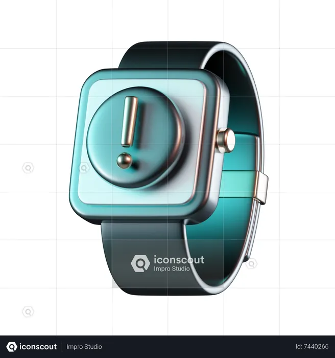 Smartwatch Exclamation  3D Icon