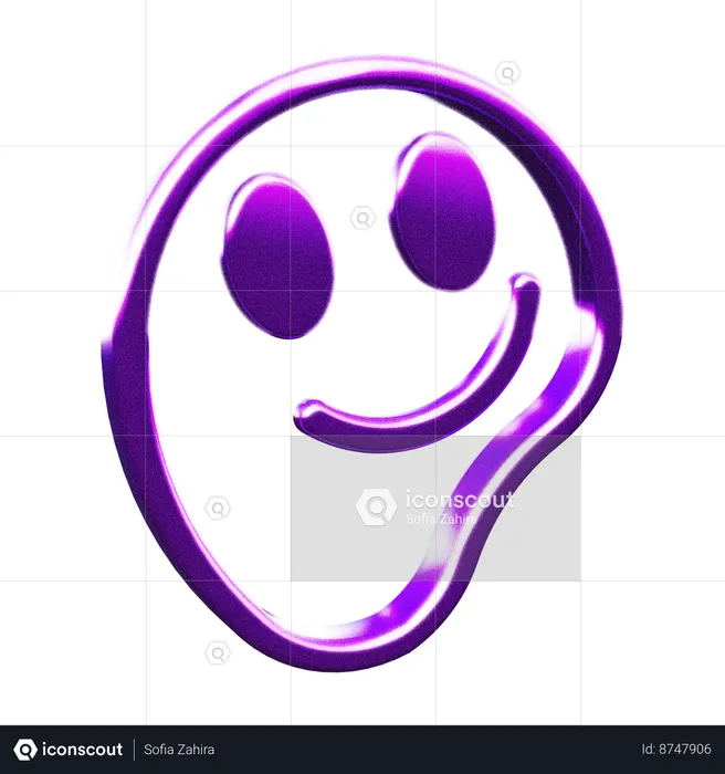 Smile Abstract Shape  3D Icon