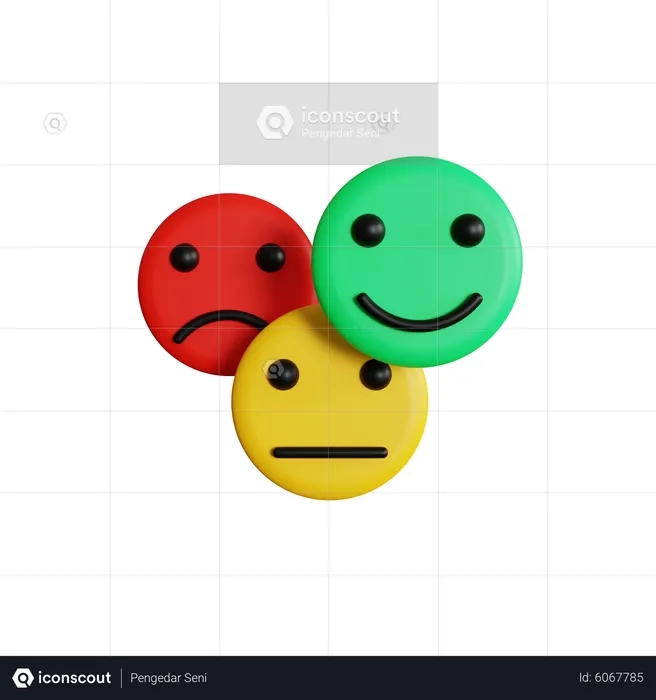 Smile Emotion Feedback  3D Icon