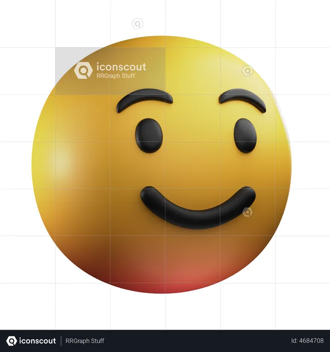Smile Face Emoji 3D Emoji