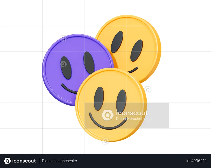 Smile Faces Emoji 3D Icon