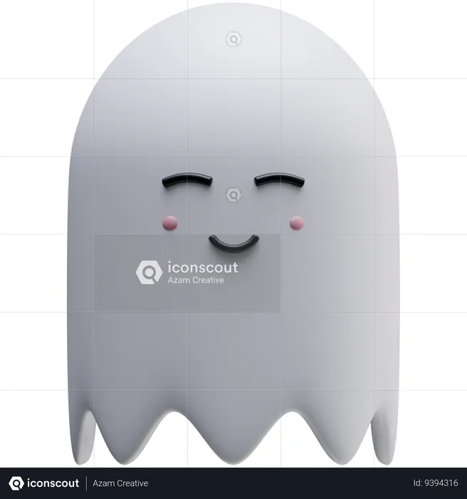 Smile Ghost  3D Icon