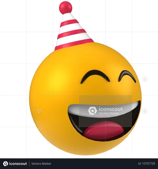 Sourire d'anniversaire  3D Icon