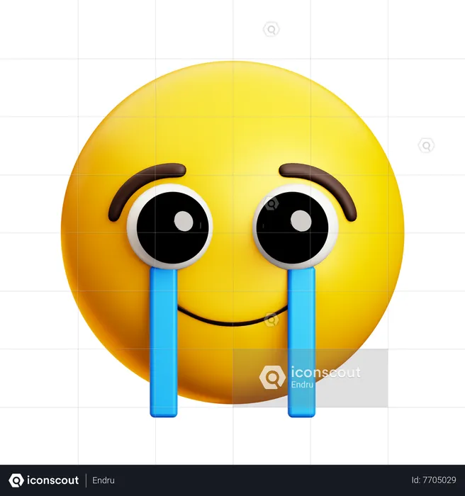 Smiley Crying Emoji 3D Icon