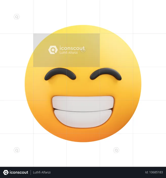 웃는 이모티콘 Emoji 3D Icon