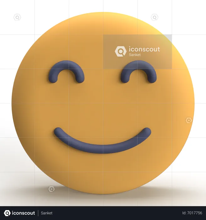 Smiley Emoji Logo 3D Icon