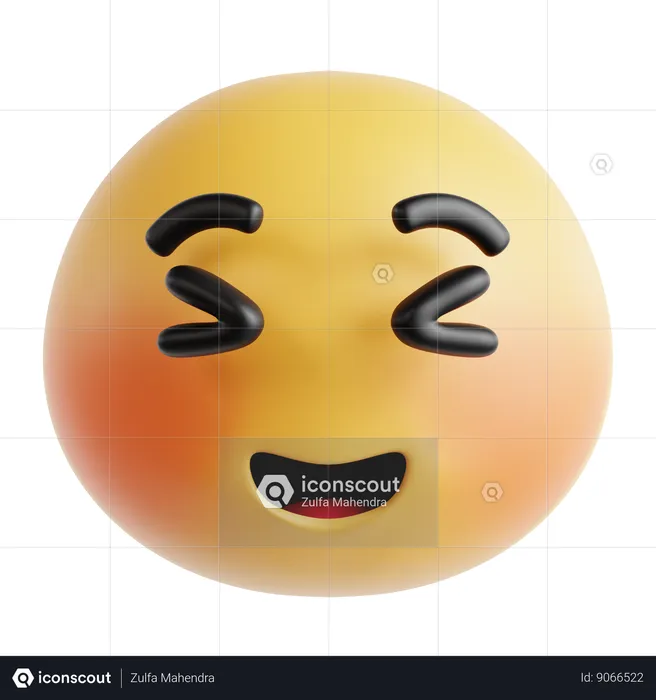 Smiley Face With Mouth Open Emoji 3D Icon