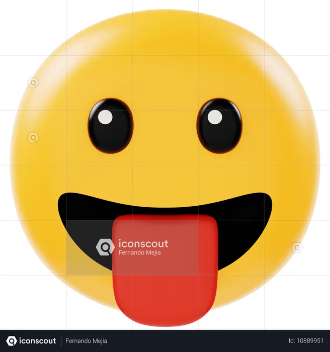 Smiley With Tongue Out Emoji 3D Icon