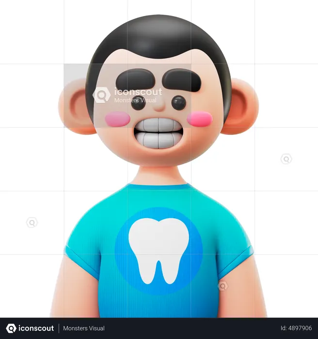 Smiling Boy  3D Icon