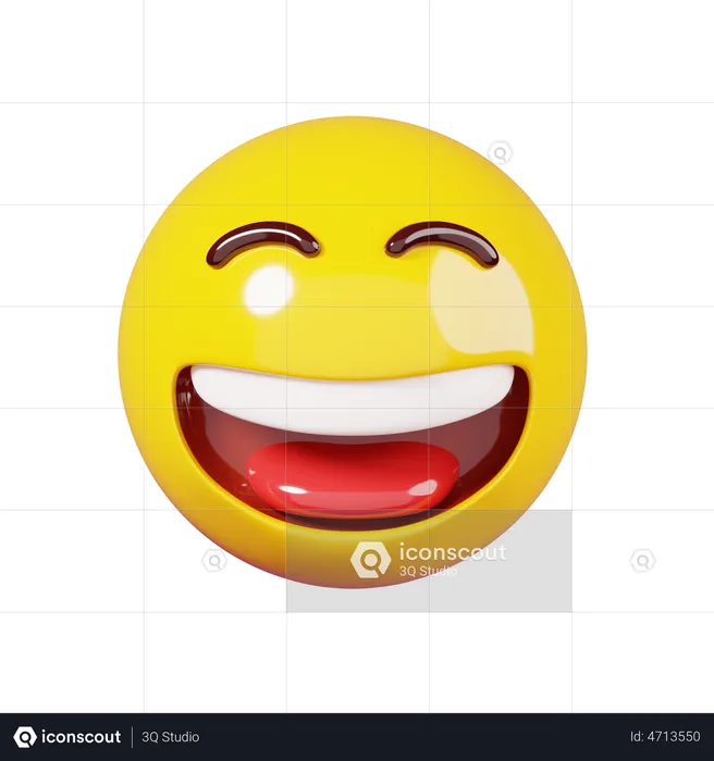 Smiling Emoji Emoji 3D Illustration