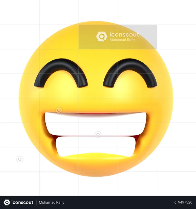 Smiling Eyes  3D Icon