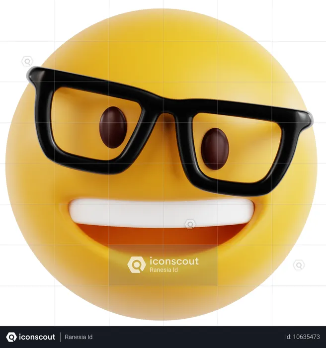 Smiling Face With Glasses  3D Icon