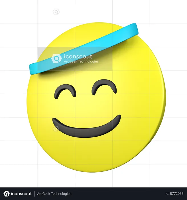 Smiling face With Halo Emoji 3D Icon