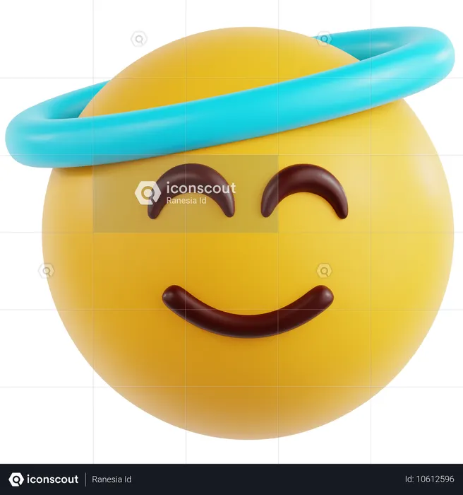 Smiling Face With Halo  3D Icon