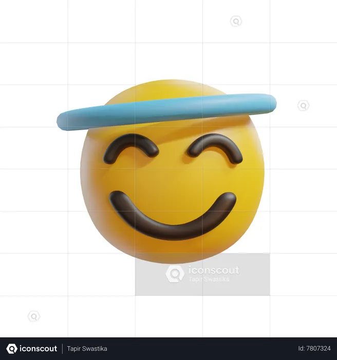Smiling Face With Halo Emoji 3D Icon