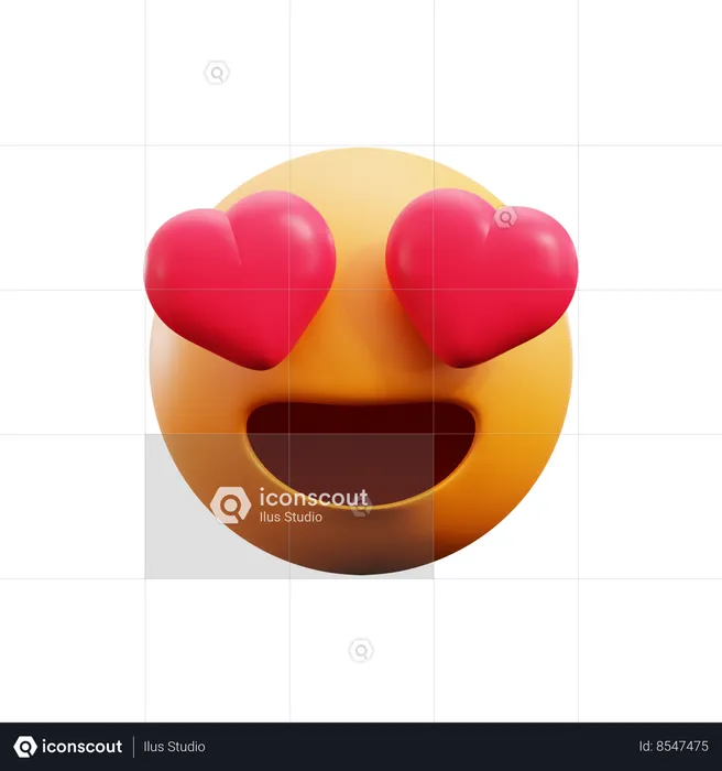 Smiling Face With Heart Eyes  3D Icon