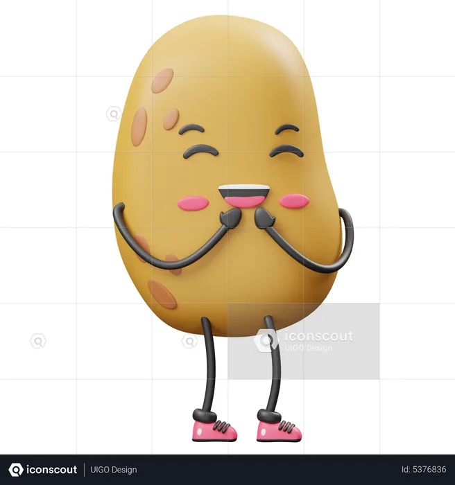 Smiling Potato  3D Icon