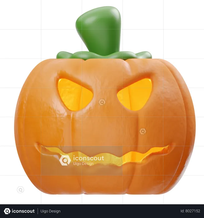 Smiling Pumpkin  3D Icon