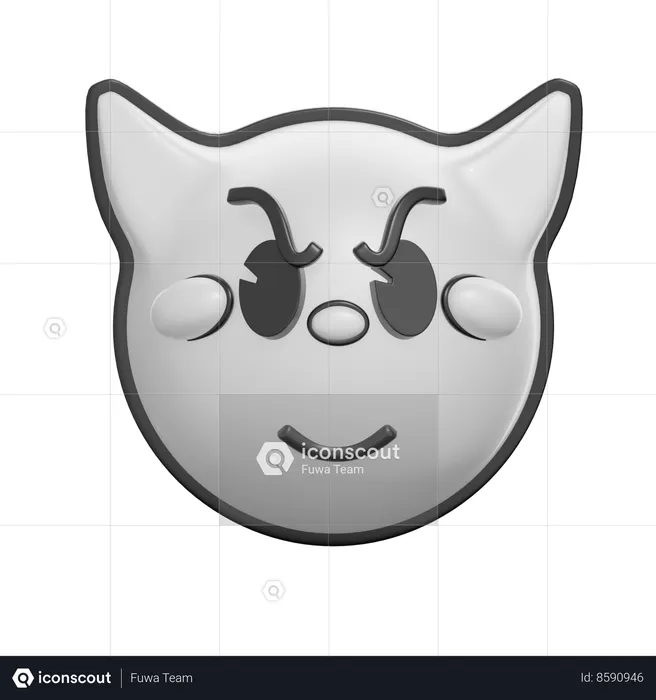 Smilling Face With Horn Emoji 3D Icon