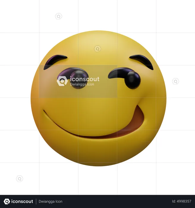 Smirking Emoji 3D Icon