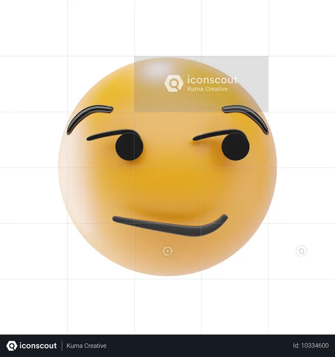 Smirking Face Emoji Emoji 3D Icon
