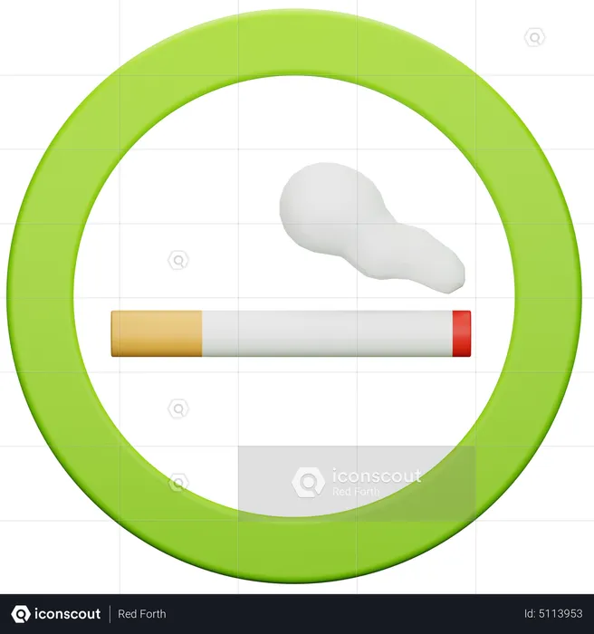 Smoking Area Sign  3D Icon
