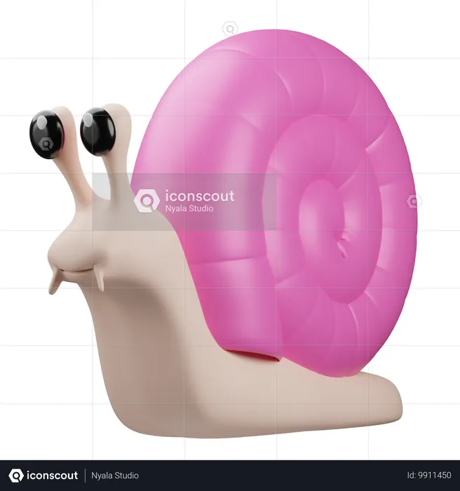 Snail Emoji  3D Icon