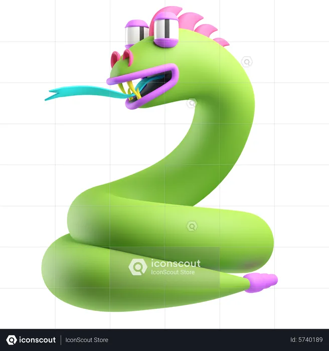 Snake  3D Icon