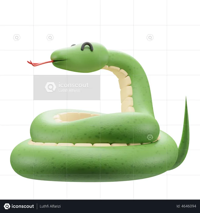 Snake  3D Illustration