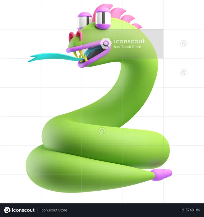 Snake  3D Icon