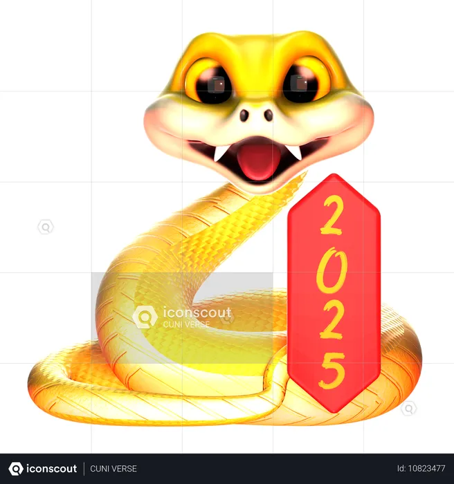 2025年蛇年  3D Icon