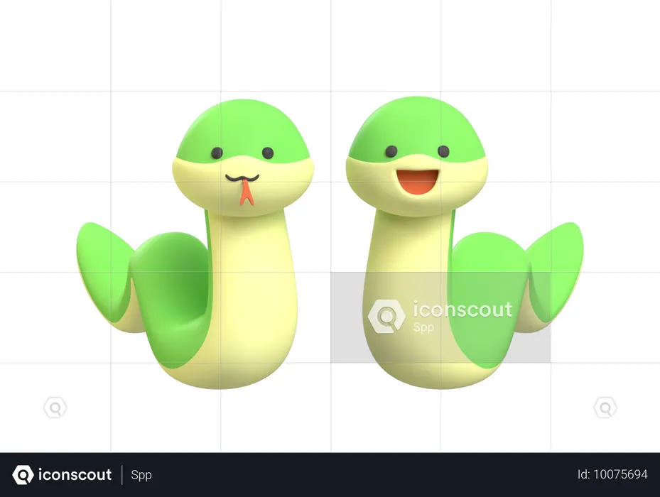 Snakes  3D Icon