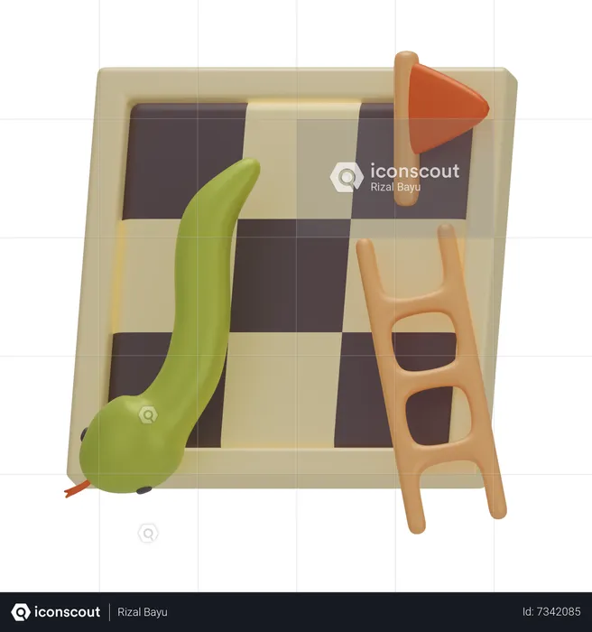 Snakes And Ladders  3D Icon