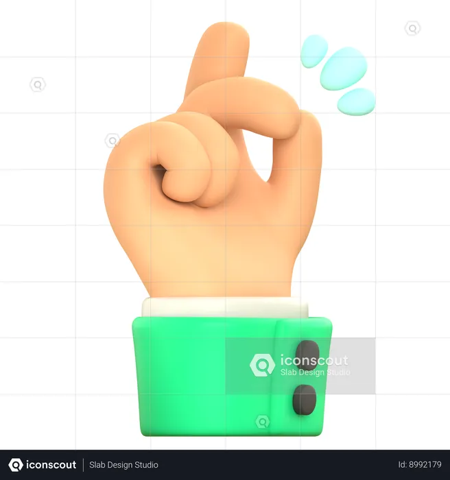 Snap Finger Hand Gesture  3D Icon