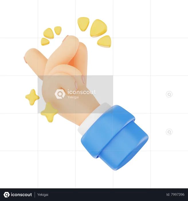 Snap Hand Gesture  3D Icon