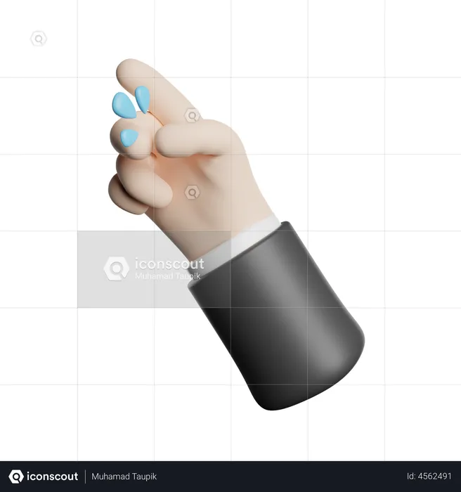Snap Hand Gesture  3D Illustration