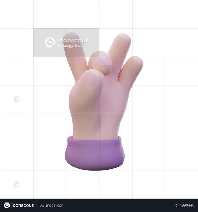 Snap Hand Gesture  3D Icon